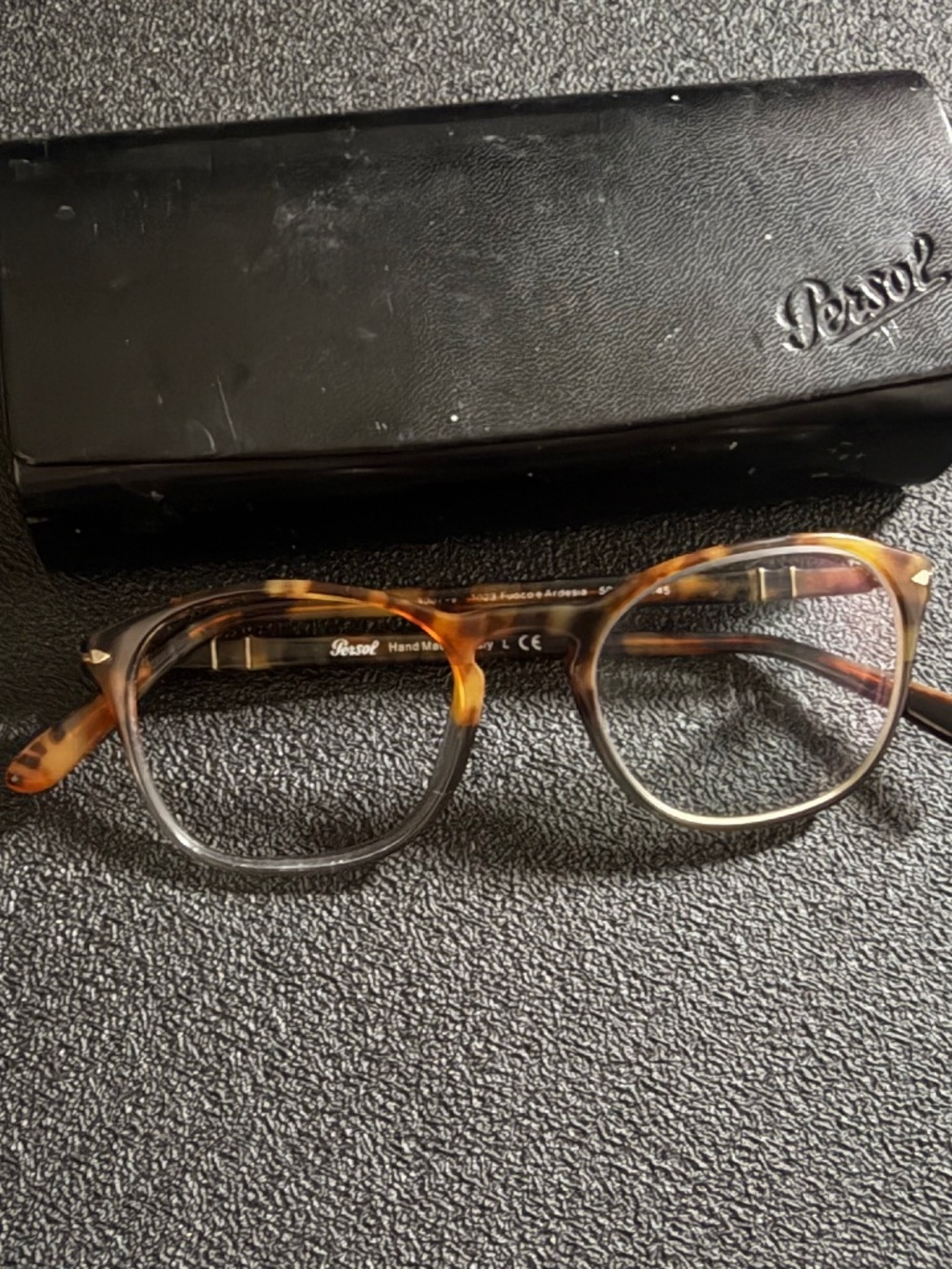 Persol 3007-V Eyeglasses 1023 Fuoco e Ardesia Tortoise 50-19-145 Italy